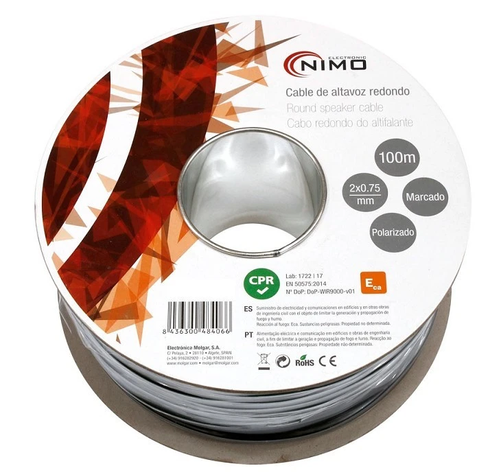 Cable Manguera Altavoz Bicolor 2x0.75mm 2 Cable Manguera Altavoz Bicolor 2x0.75mm - Imagen 2