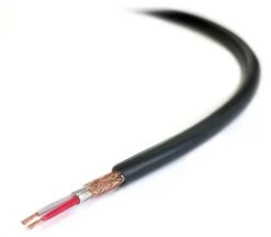 Bobina Cable De Audio Apantallado 2x0.25mm Negro