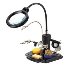 Soporte Soldador Con Lupa Y Pinzas