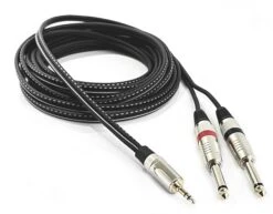 Cable Jack 3.5mm Estereo A 2 Jack 6.3mm Mono 5m